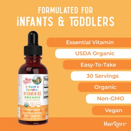Vitamin D3 cho bé Mary Ruth's Infant & Toddler Vitamin D3 Organic Liquid Drops 5