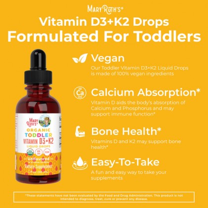 D3 K2 cho bé Mary Ruth's Toddler Vitamin D3+K2 Liquid Drops 4