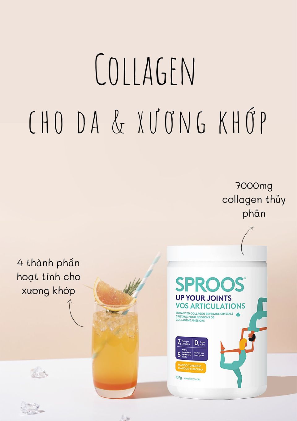 Collagen thủy phân tốt cho da & đường ruột Sproos Gut Collagen 35