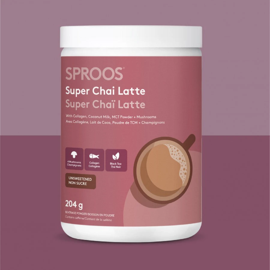 Thức uống healthy chứa marine collagen Sproos Super Chai Latte 1