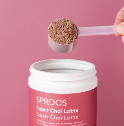 Thức uống healthy chứa marine collagen Sproos Super Chai Latte 5