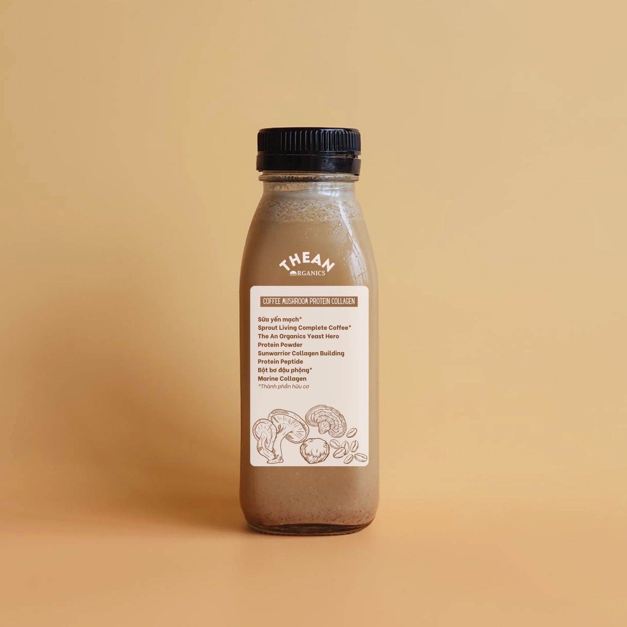 The An Organics Coffee mushroom protein collagen