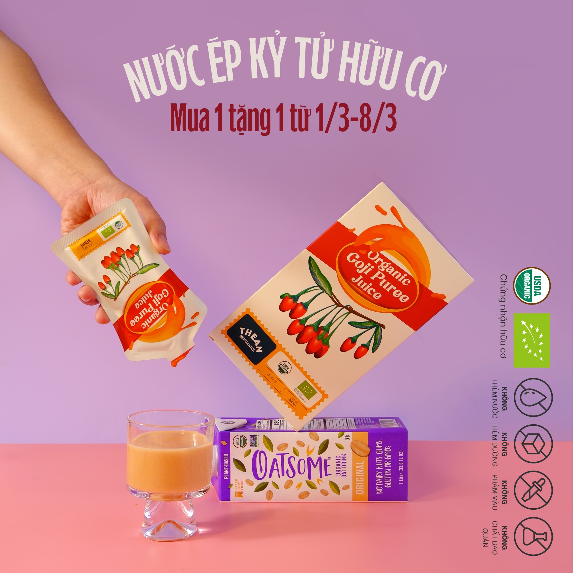 Nước ép kỷ tử hữu cơ The An Organics 1