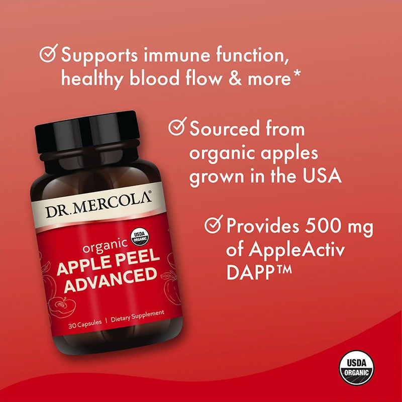 Viên uống vỏ táo hữu cơ Dr Mercola Organic Apple Peel Advanced 5