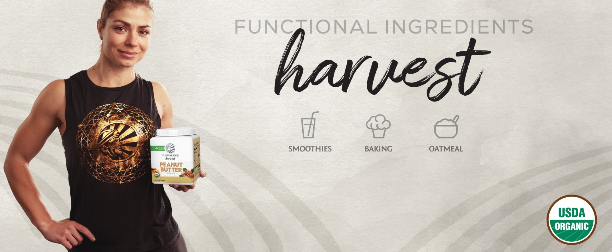 Bột bơ đậu phộng hữu cơ Sunwarrior Organic Peanut Butter Powder 12