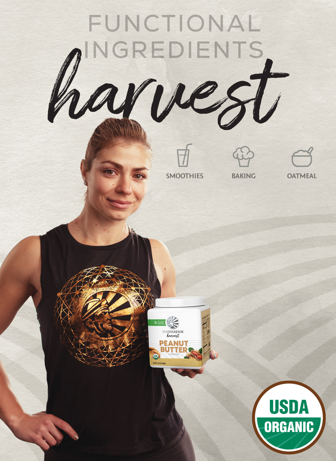 Bột bơ đậu phộng hữu cơ Sunwarrior Organic Peanut Butter Powder 13