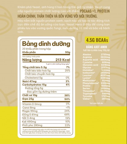 Bột Đạm Yeast Hero Overnight Protein Original - Ảnh 4