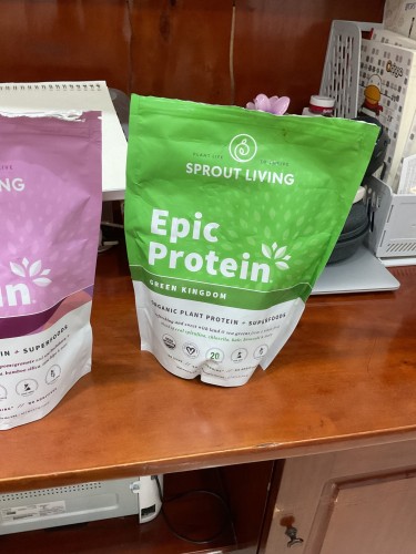 Protein thực vật & siêu thực phẩm Sprout Living, Epic Protein, Organic Plant Protein, Green Kingdom photo review